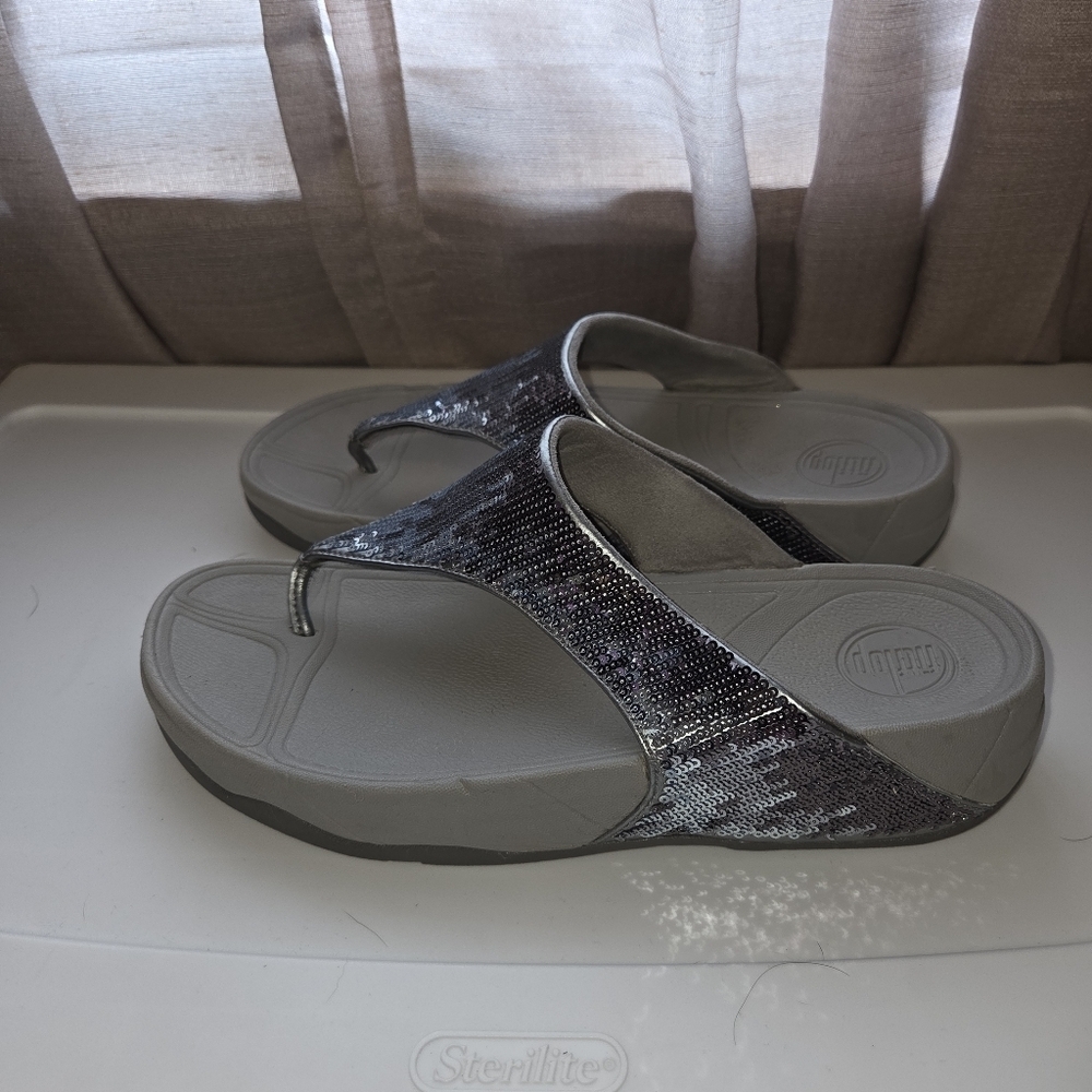FITFLOP 10 Sequin Embellished Women's Sandals - Picture 4 of 9